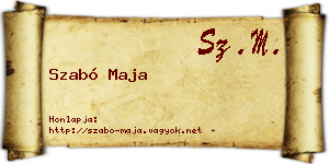 Szabó Maja névjegykártya